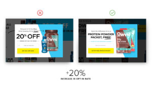 Popup that has been A/B tested