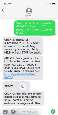 Example of a Welcome Campaign for SMS